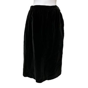 Vintage Boston Traveler Black Velvet Skirt